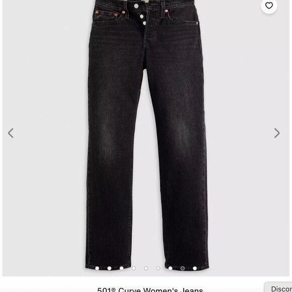 501® Curve Women's Jeans - Color:  Memories Of You - Black - Picture 4 of 9